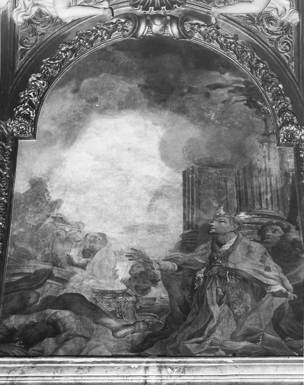 Santo Stefano condotto ad adorare gli idoli che vengono spezzati da un fulmine (